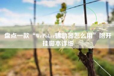 盘点一款“WePoker辅助器怎么用”附开挂脚本详细
