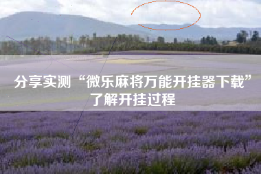 分享实测“微乐麻将万能开挂器下载”了解开挂过程