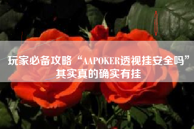 玩家必备攻略“AAPOKER透视挂安全吗”其实真的确实有挂 玩家必备攻略“AAPOKER透视挂安全吗”其实真的确实有挂