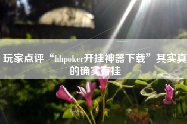 玩家点评“hhpoker开挂神器下载”其实真的确实有挂 玩家点评“hhpoker开挂神器下载”其实真的确实有挂