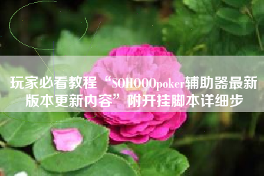 玩家必看教程“SOHOOOpoker辅助器最新版本更新内容”附开挂脚本详细步 玩家必看教程“SOHOOOpoker辅助器最新版本更新内容”附开挂脚本详细步