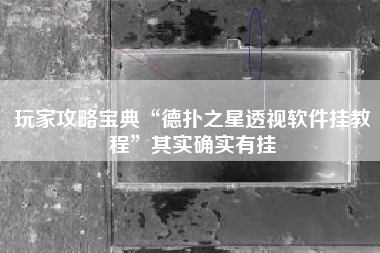 玩家攻略宝典“德扑之星透视软件挂教程”其实确实有挂 玩家攻略宝典“德扑之星透视软件挂教程”其实确实有挂
