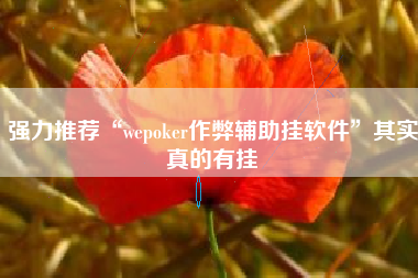 强力推荐“wepoker作弊辅助挂软件”其实真的有挂