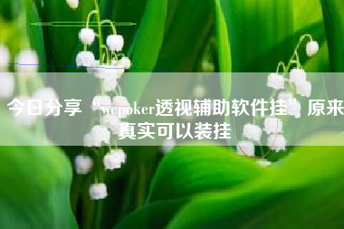 今日分享“wepoker透视辅助软件挂”原来真实可以装挂 今日分享“wepoker透视辅助软件挂”原来真实可以装挂