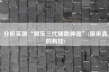分析实测“微乐三代辅助神器”(原来真的有挂) 分析实测“微乐三代辅助神器”(原来真的有挂)