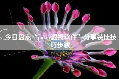 今日盘点“poker透视软件”分享装挂技巧步骤 今日盘点“poker透视软件”分享装挂技巧步骤