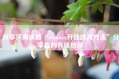分享实测攻略“wepoker开挂透视方法”分享真的有挂给你