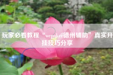 玩家必看教程“wepoker德州辅助”真实开挂技巧分享