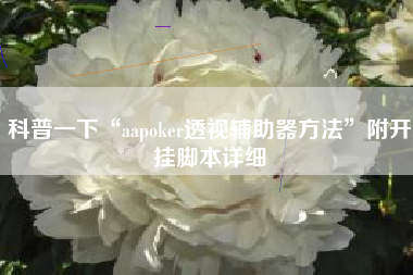 科普一下“aapoker透视辅助器方法”附开挂脚本详细 科普一下“aapoker透视辅助器方法”附开挂脚本详细
