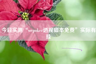 今日实测“wepoker透视脚本免费”实际有挂
