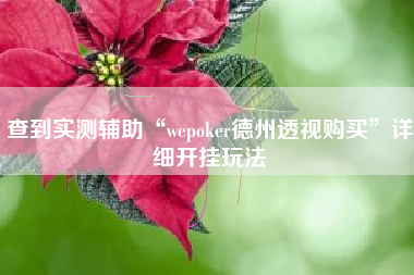 查到实测辅助“wepoker德州透视购买”详细开挂玩法