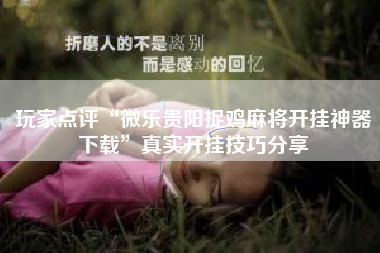 玩家点评“微乐贵阳捉鸡麻将开挂神器下载”真实开挂技巧分享 玩家点评“微乐贵阳捉鸡麻将开挂神器下载”真实开挂技巧分享