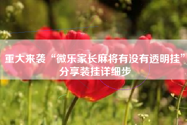 重大来袭“微乐家长麻将有没有透明挂”分享装挂详细步