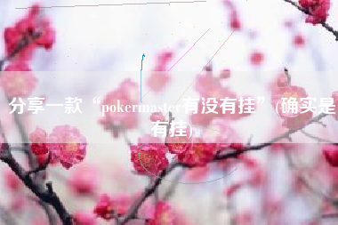 分享一款“pokermaster有没有挂”(确实是有挂)