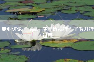 专业讨论“wepoker底牌透视挂”了解开挂过程