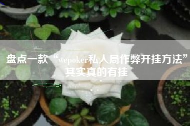 盘点一款“wepoker私人局作弊开挂方法”其实真的有挂