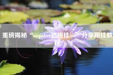 重磅揭秘“wepoker透视挂ios”分享用挂教程 重磅揭秘“wepoker透视挂ios”分享用挂教程